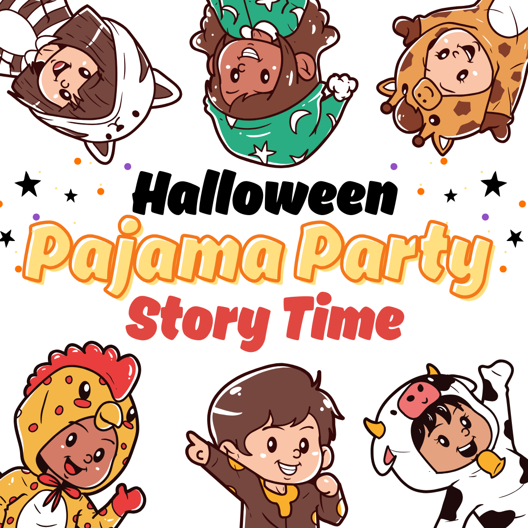 Illustrations of children in animal pajamas